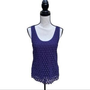 J. Crew sleeveless top with crochet front size S
